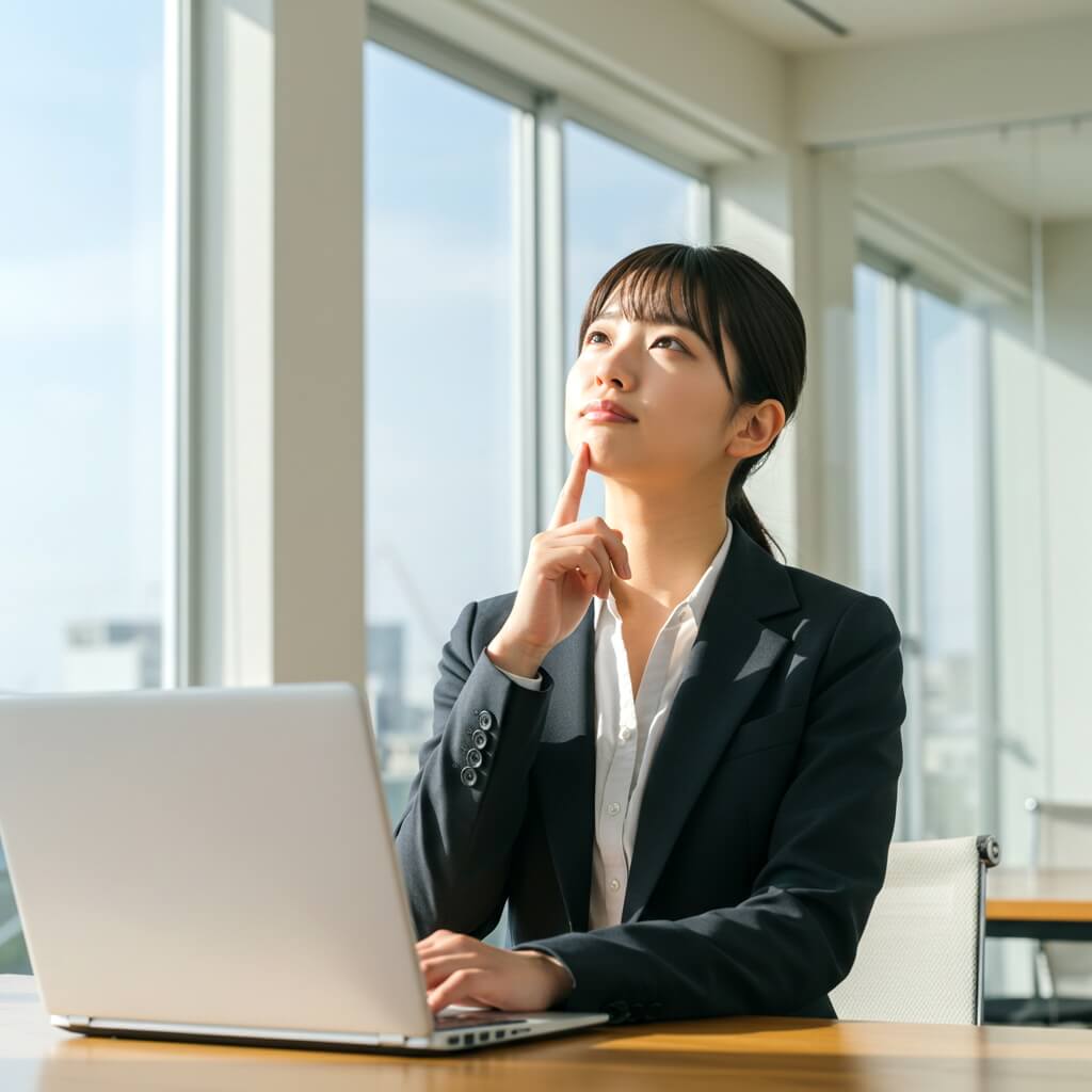 悩んでいる人物